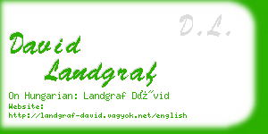 david landgraf business card